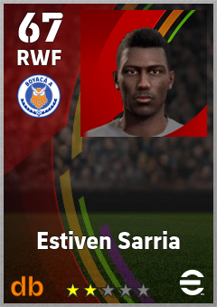 Estiven Sarria — RWF, OVR 67, MAX 67