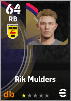 Rik Mulders — RB, OVR 64, MAX 64