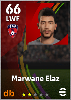 Marwane Elaz — LWF, OVR 66, MAX 66