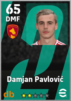 Damjan Pavlović — DMF, OVR 65, MAX 65