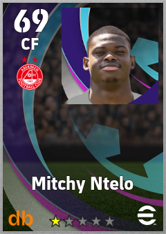 Mitchy Ntelo — CF, OVR 69, MAX 69