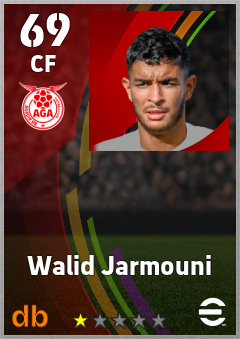 Walid Jarmouni — CF, OVR 69, MAX 69