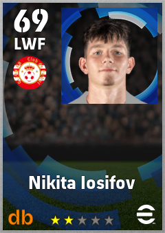 Nikita Iosifov — LWF, OVR 69, MAX 69