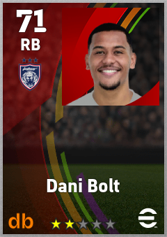 Dani Bolt — RB, OVR 71, MAX 71