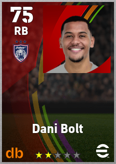 Dani Bolt — RB, OVR 75, MAX 75