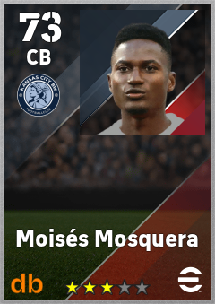 Moisés Mosquera — CB, OVR 73, MAX 73