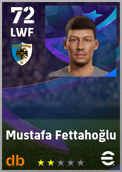 Mustafa Fettahoğlu — LWF, OVR 72, MAX 72