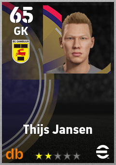Thijs Jansen eFootball player card