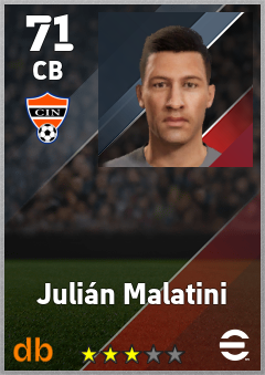 Julián Malatini — CB, OVR 71, MAX 71
