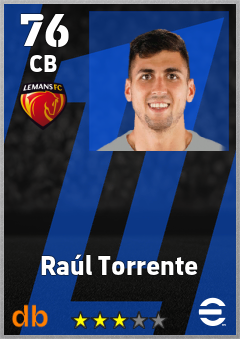 Raúl Torrente — CB, OVR 76, MAX 76