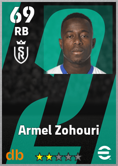 Armel Zohouri — RB, OVR 69, MAX 69