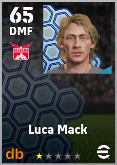 Luca Mack — DMF, OVR 65, MAX 65