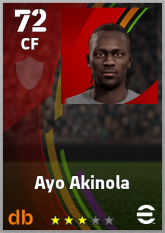 Ayo Akinola — CF, OVR 72, MAX 72