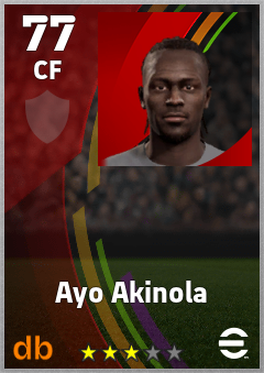 Ayo Akinola — CF, OVR 77, MAX 77