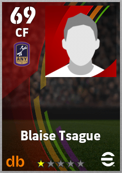 Blaise Tsague — CF, OVR 69, MAX 69