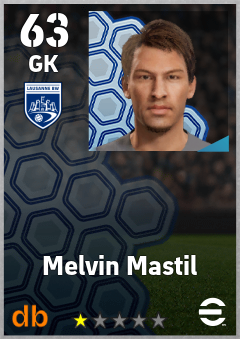 Melvin Mastil — GK, OVR 63, MAX 63