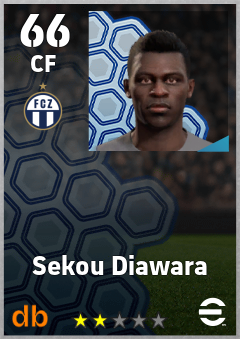 Sekou Diawara — CF, OVR 66, MAX 66