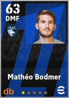 Mathéo Bodmer — DMF, OVR 63, MAX 63