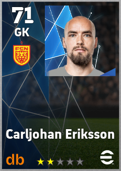 Carljohan Eriksson — GK, OVR 71, MAX 71