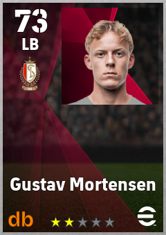 Gustav Mortensen — LB, OVR 73, MAX 73