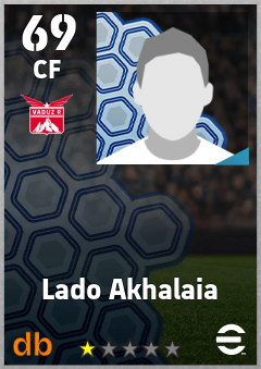 Lado Akhalaia — CF, OVR 69, MAX 69