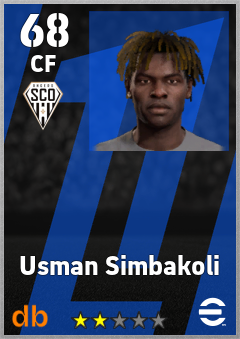 Usman Simbakoli — CF, OVR 68, MAX 68