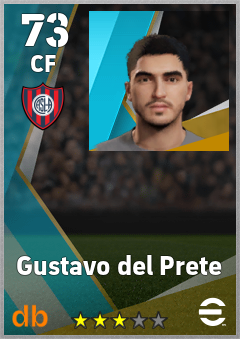 Gustavo del Prete — CF, OVR 73, MAX 73