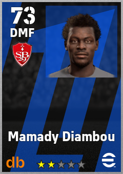 Mamady Diambou — DMF, OVR 73, MAX 73