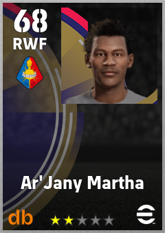 Ar'Jany Martha — RWF, OVR 68, MAX 68