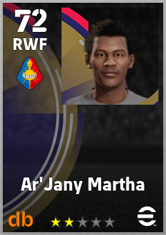 Ar'Jany Martha — RWF, OVR 72, MAX 72