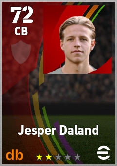 Jesper Daland — CB, OVR 72, MAX 72