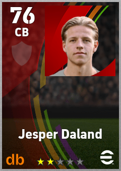 Jesper Daland — CB, OVR 76, MAX 76