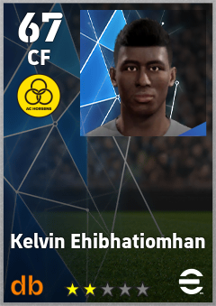 Kelvin Ehibhatiomhan — CF, OVR 67, MAX 67