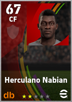 Herculano Nabian — CF, OVR 67, MAX 67