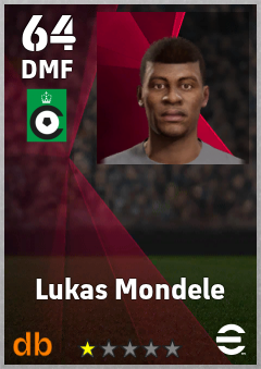 Lukas Mondele — DMF, OVR 64, MAX 64