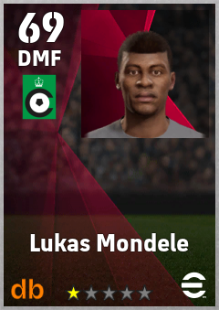 Lukas Mondele — DMF, OVR 69, MAX 69