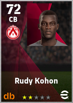 Rudy Kohon — CB, OVR 72, MAX 72