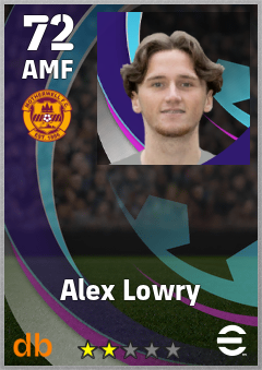 Alex Lowry — AMF, OVR 72, MAX 72