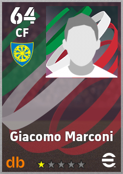 Giacomo Marconi — CF, OVR 64, MAX 64