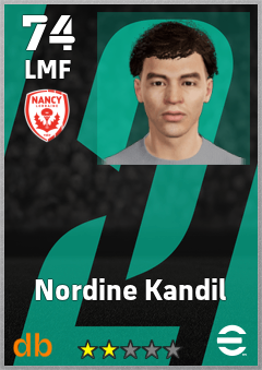 Nordine Kandil — LMF, OVR 74, MAX 74