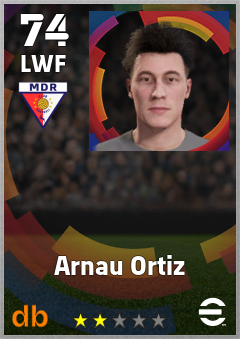 Arnau Ortiz — LWF, OVR 74, MAX 74
