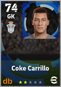 Coke Carrillo — GK, OVR 74, MAX 74