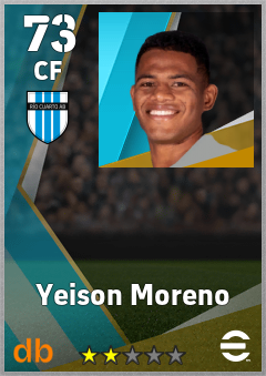 Yeison Moreno — CF, OVR 73, MAX 73