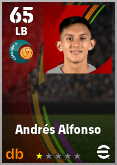 Andrés Alfonso — LB, OVR 65, MAX 65