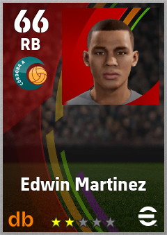 Edwin Martinez — RB, OVR 66, MAX 66