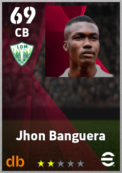 Jhon Banguera — CB, OVR 69, MAX 69