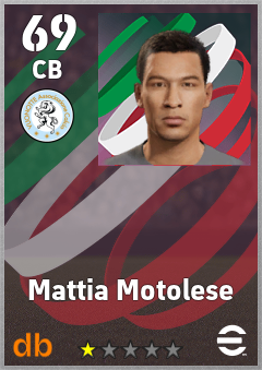 Mattia Motolese — CB, OVR 69, MAX 69