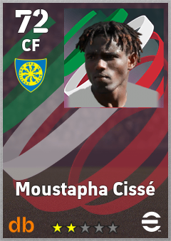 Moustapha Cissé — CF, OVR 72, MAX 72
