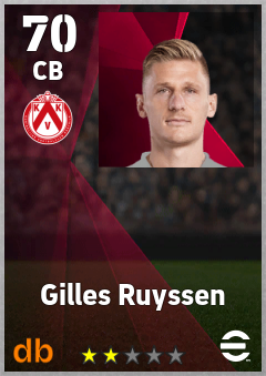 Gilles Ruyssen — CB, OVR 70, MAX 70