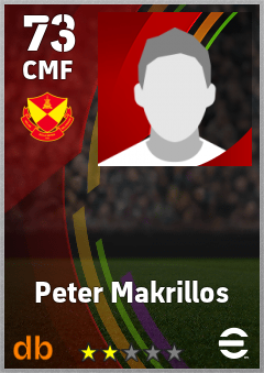 Peter Makrillos — CMF, OVR 73, MAX 73